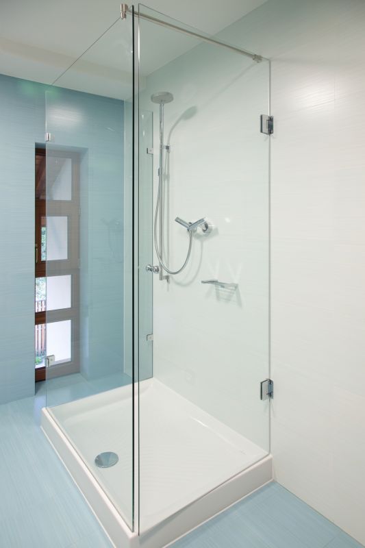 Contemporary Shower with Glass Doors