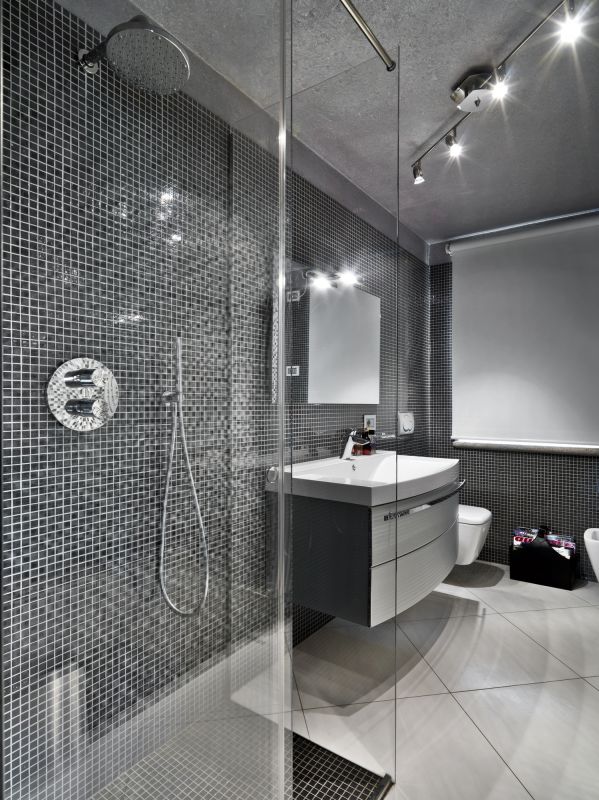 Contemporary Shower with Rain Head